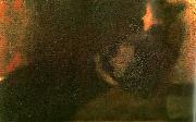 kvinna framfor brasan, Gustav Klimt